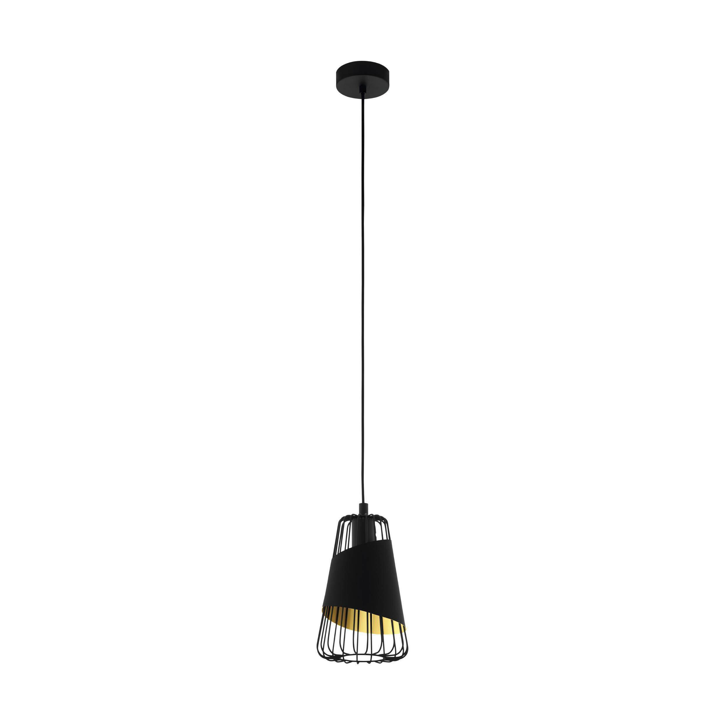 LUSTRĂ 16.5/110 cm  - auriu/negru, Basics, metal/textil (16.5/110cm)