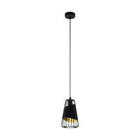 LUSTRĂ 16.5/110 cm  - auriu/negru, Basics, metal/textil (16.5/110cm)