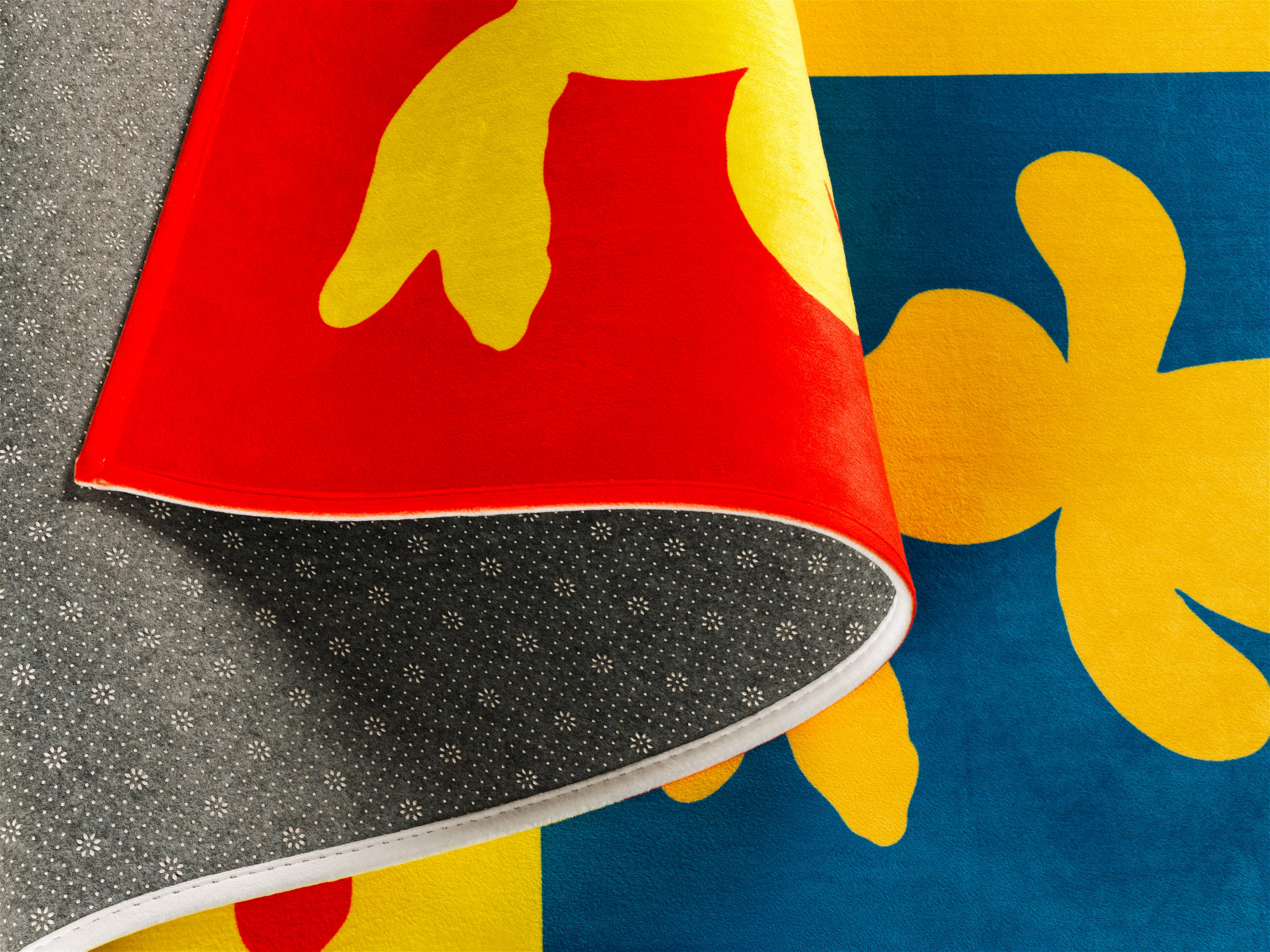 KINDERTEPPICH 100/160 cm Felix der Hase  - Blau/Beere, Trend, Kunststoff/Textil (100/160cm)