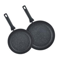 PFANNENSET Lucca Aluminium 2-teilig  - Schwarz, Basics, Metall (28/10/48cm) - Berndes