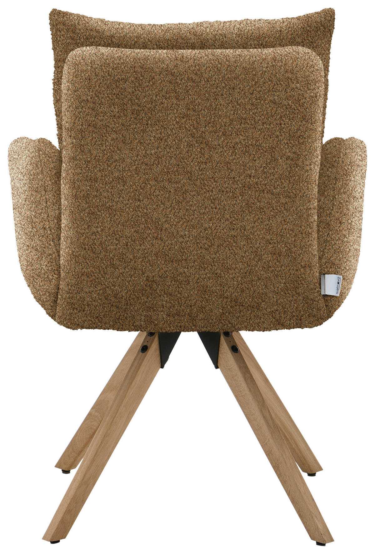 ARMLEHNSTUHL Jacquard  - Eichefarben/Braun, Design, Holz/Textil (62/86/68cm) - Welnova