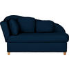 LIEGE in Chenille, Flachgewebe Dunkelblau  - Dunkelblau, Lifestyle, Holz/Textil (85/97/180cm) - Novel