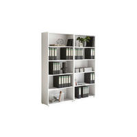 AKTENREGAL 168,8/185,6/33 cm  - Silberfarben/Weiß, MODERN, Holzwerkstoff (168,8/185,6/33cm) - MID.YOU