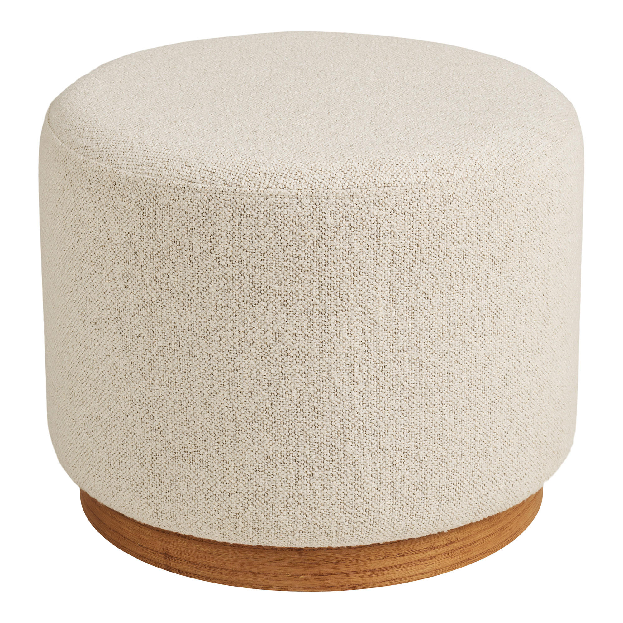 HOCKER in Textil Beige  - Beige/Kieferfarben, Basics, Holz/Textil (50/50/41cm)