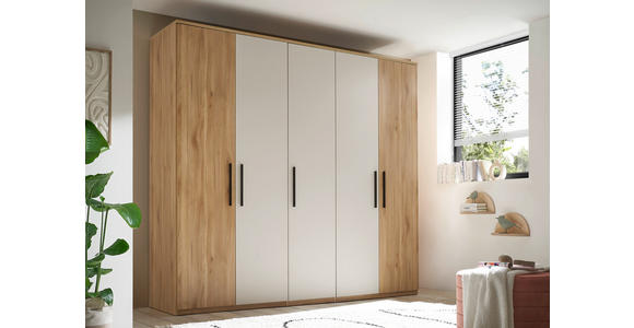 DREHTÜRENSCHRANK 250,8/227,7/60 cm,  in Eichefarben, Kaschmir, 5-türig  - Kaschmir/Eichefarben, Design, Holzwerkstoff/Metall (250,8/227,7/60cm) - Xora