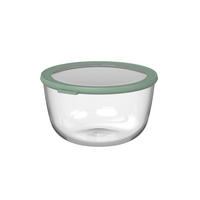 FRISCHHALTEDOSE Cirqula 3 L  - Klar/Salbeigrün, KONVENTIONELL, Glas/Kunststoff (22,5/12,9/23,5cm) - Mepal