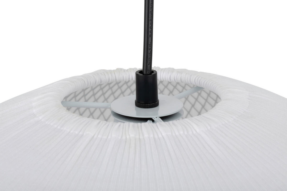 HÄNGELEUCHTE 40/120 cm  - Weiß, Design, Textil/Metall (40/120cm) - Collet's Monde