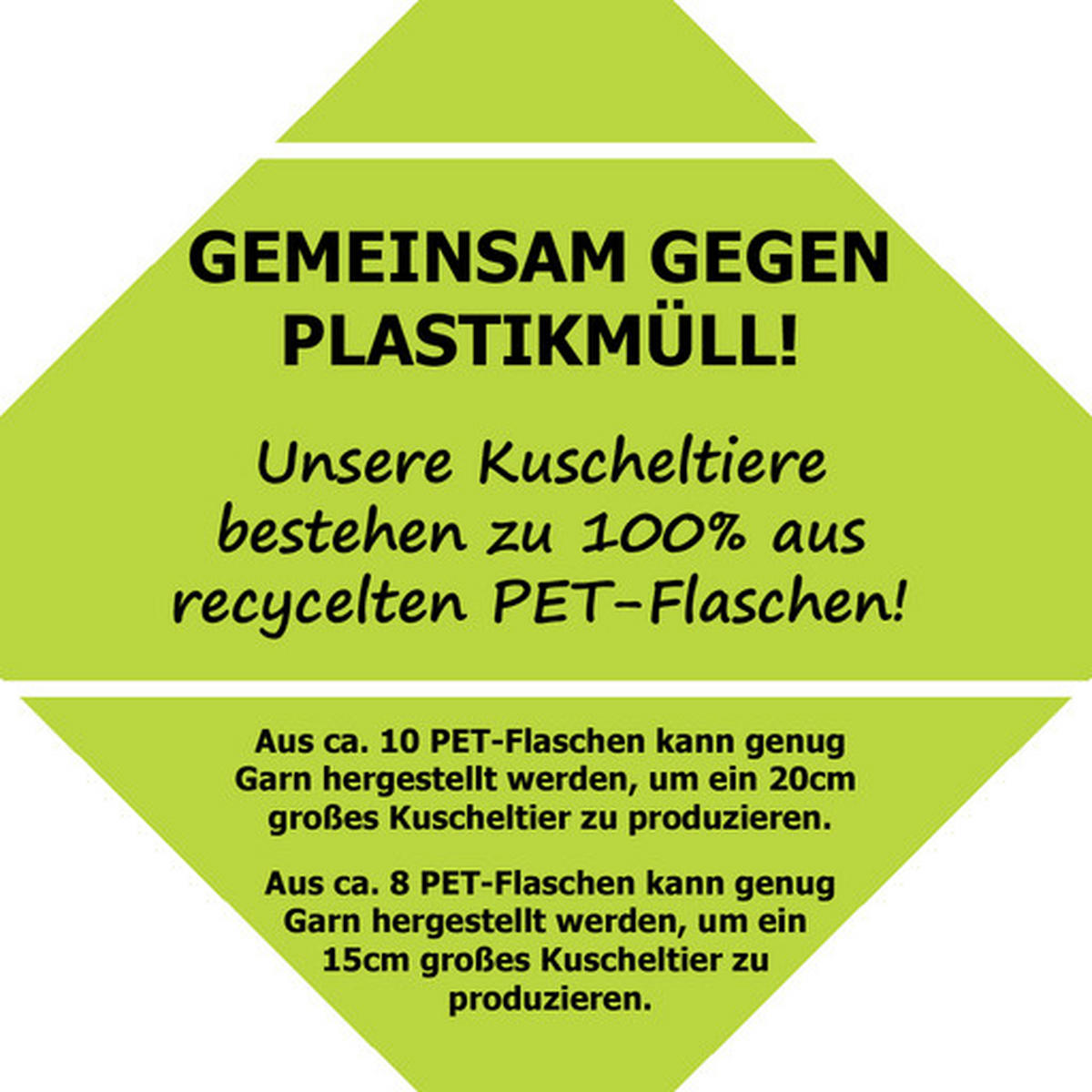 KUSCHELTIER ÖKO-Line Katze  - Weiß/Grau, Basics, Kunststoff (20 cmcm)