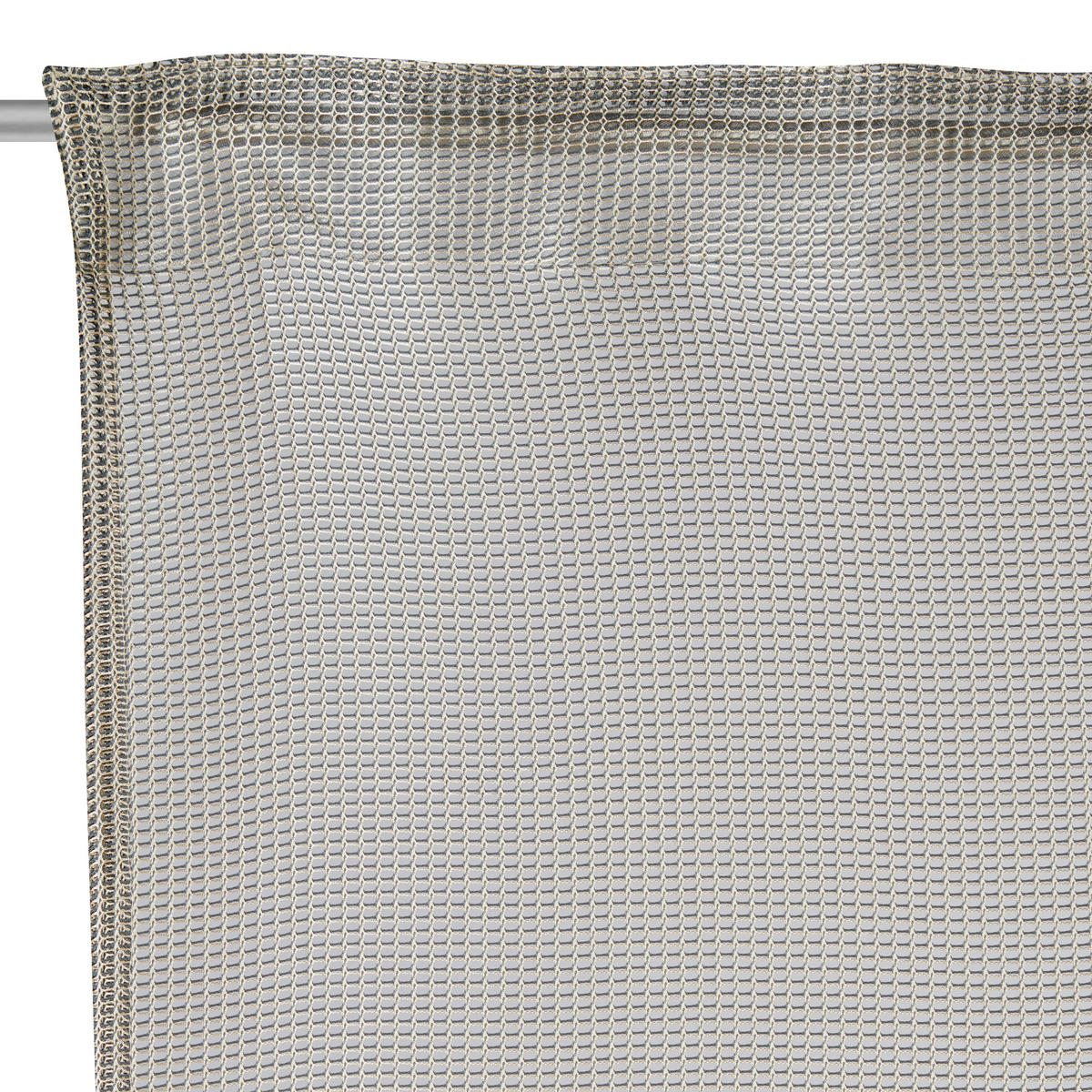 FERTIGVORHANG  transparent  140/245 cm   - Beige/Silberfarben, Design, Textil (140/245cm) - Dieter Knoll