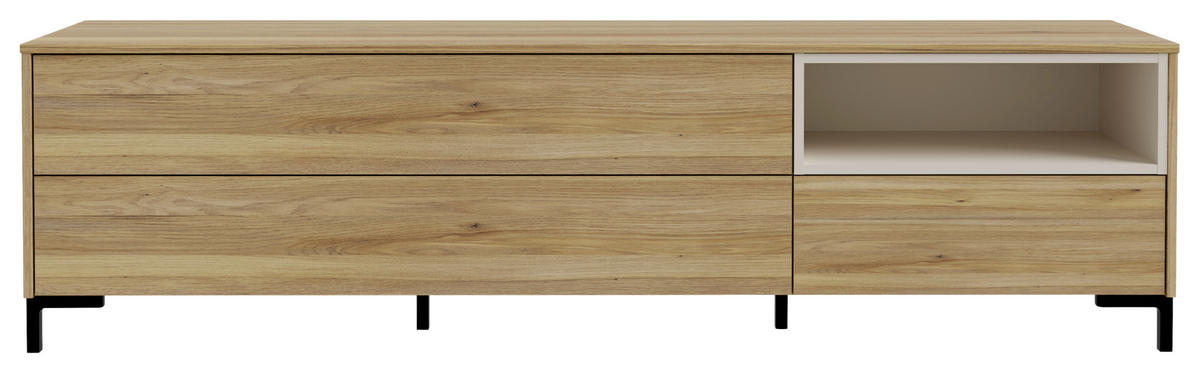 TV-ELEMENT naravne barve, peščene barve  - naravne barve/peščene barve, Moderno, umetna masa/leseni material (183,4/49,5/41,5cm) - Hom`in