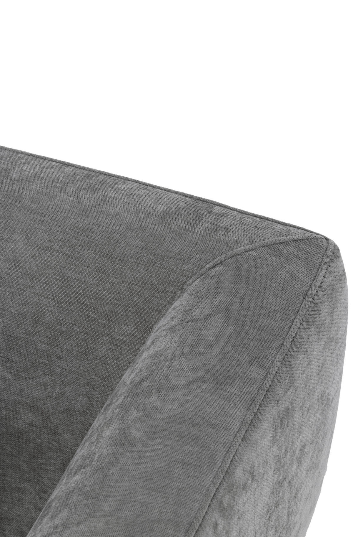 ARMLEHNSTUHL  inklusive Armlehnen Leinenoptik  Grau, Schwarz  - Schwarz/Grau, Design, Textil/Metall (73/81/63cm) - Stylife