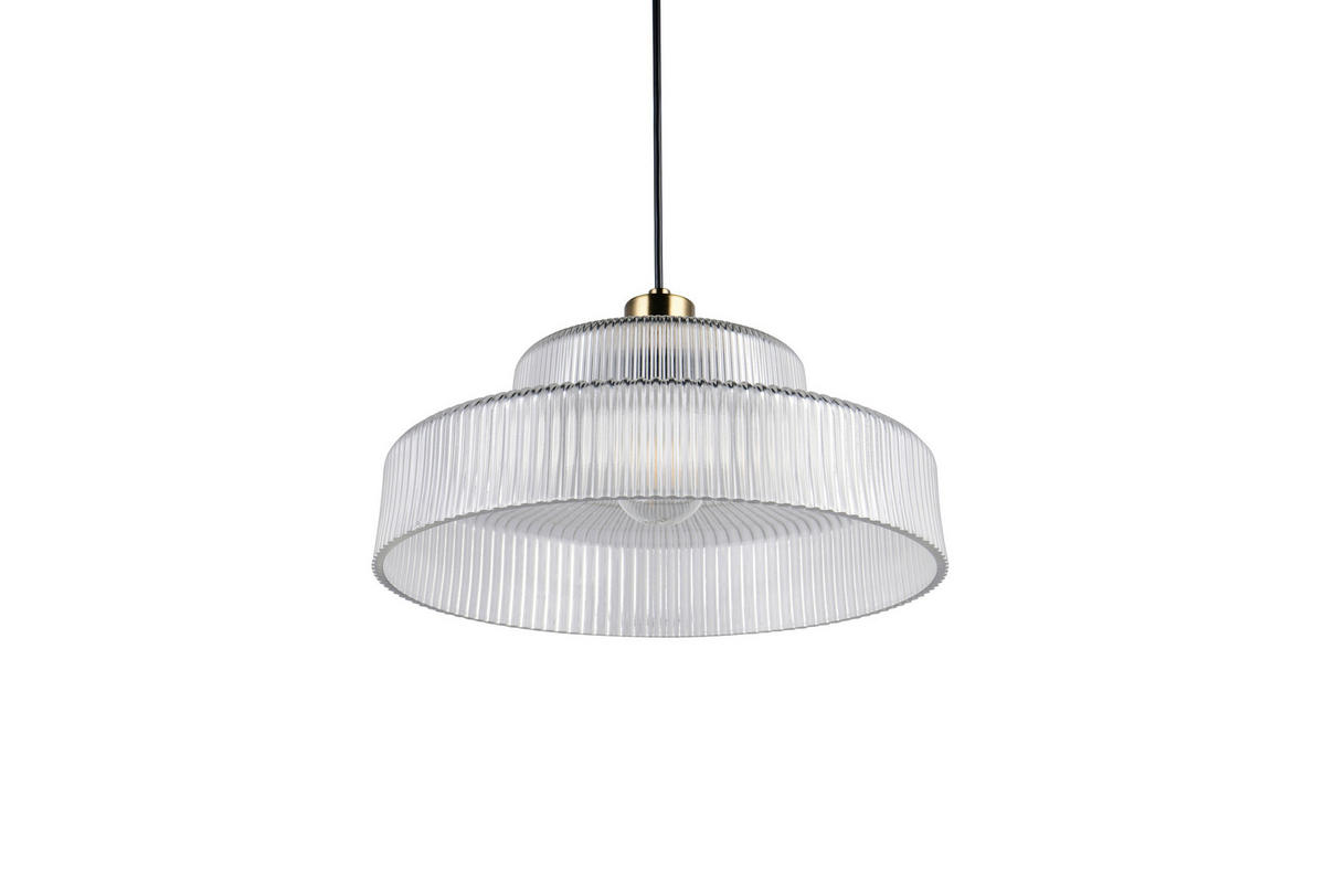 HÄNGELEUCHTE Abella 35/150 cm   - Transparent/Messingfarben, LIFESTYLE, Glas/Metall (35/150cm)