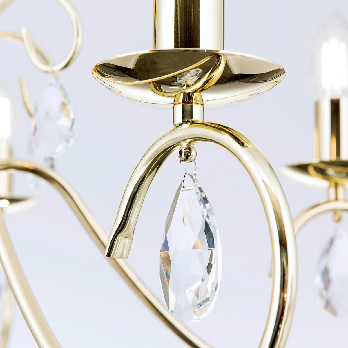 KRISTALL-HÄNGELEUCHTE   - Goldfarben, LIFESTYLE, Glas/Metall (68,0/118/68cm)