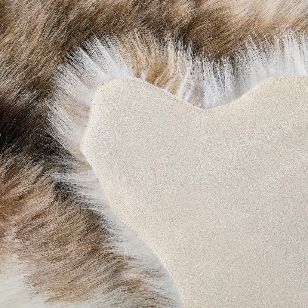 Thumbnail - Novel Kunstfell Deer, Creme, Textil, Lederlook, Veloursleder, Tierform, 90x115 cm, Bsci, strapazierfähig, leicht zusamme...