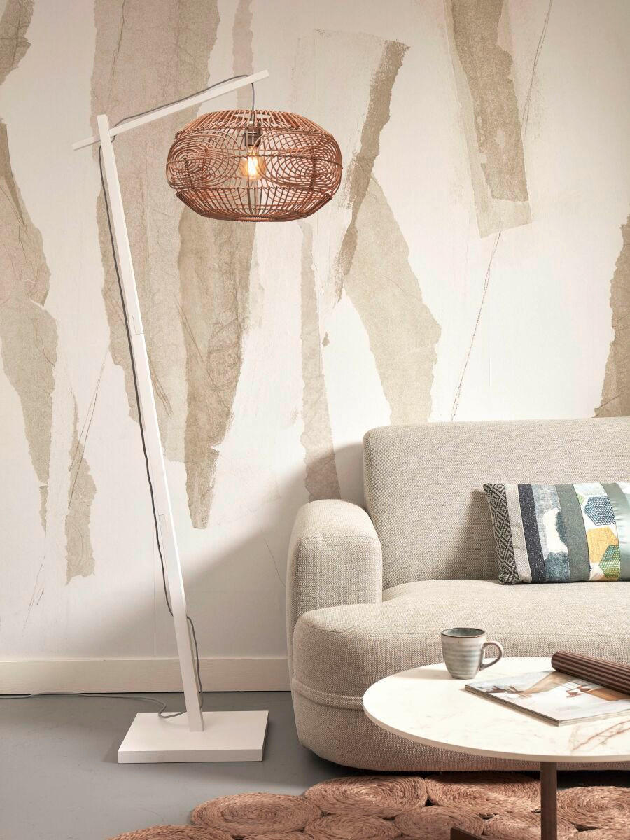 GOLVLAMPA GOOD&MOJO  74/48/176 cm    - vit/naturfärgad, Trend (74/48/176cm) - Good & Mojo