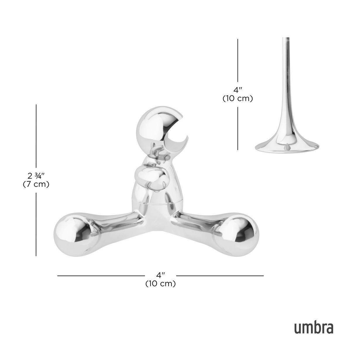 OTVARAČ ZA FLAŠE - boja hroma, Osnovno, metal/tekstil (10/9/13cm) - Umbra