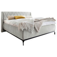 ČALÚNENÁ POSTEĽ, 180/200 cm, taupe - čierna/taupe, Modern, kov/kompozitné drevo (180/200cm) - MID.YOU
