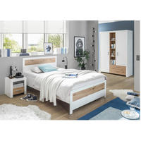 IZBA PRE MLÁDEŽ, 120/200 cm biela, dub artisan - biela/dub artisan, Konventionell, kompozitné drevo (120/200cm) - Xora