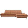 ECKSOFA Bronzefarben Flachgewebe  - Schwarz/Bronzefarben, Design, Textil/Metall (315/200cm) - Chilliano