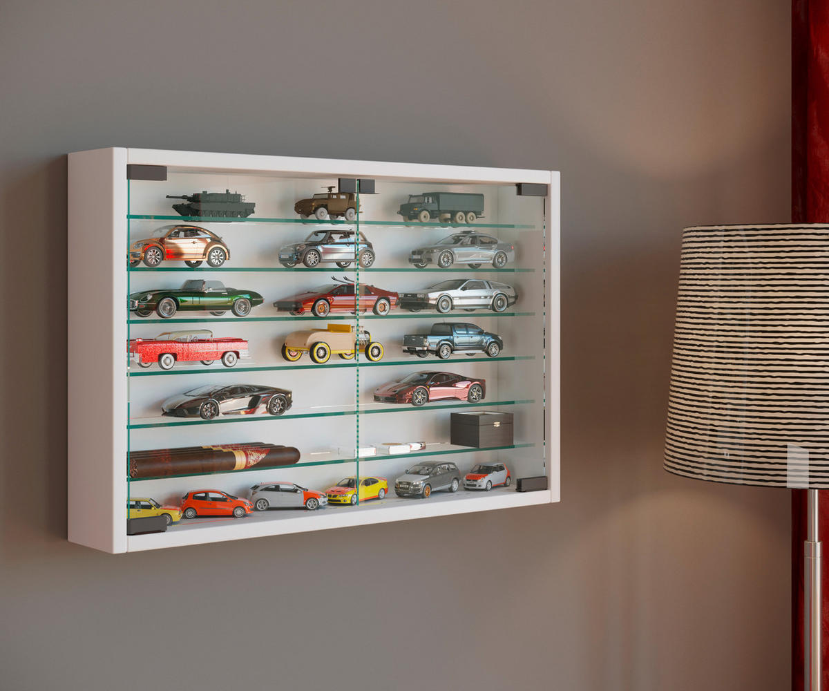 HÄNGEVITRINE in Weiss  - Weiss, Modern, Glas/Holzwerkstoff (60/40/10cm) - MID.YOU