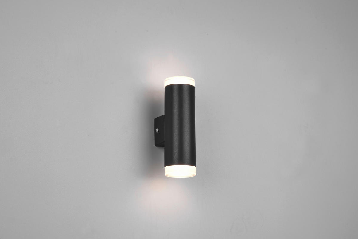 BADEZIMMER-WANDLEUCHTE   - Schwarz/Weiß, Basics, Kunststoff (16,6/5,2/8cm) - Trio Leuchten