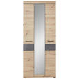 GARDEROBE 282/201/40 cm  - Eiche Artisan/Grau, Design, Glas/Holzwerkstoff (282/201/40cm) - Voleo