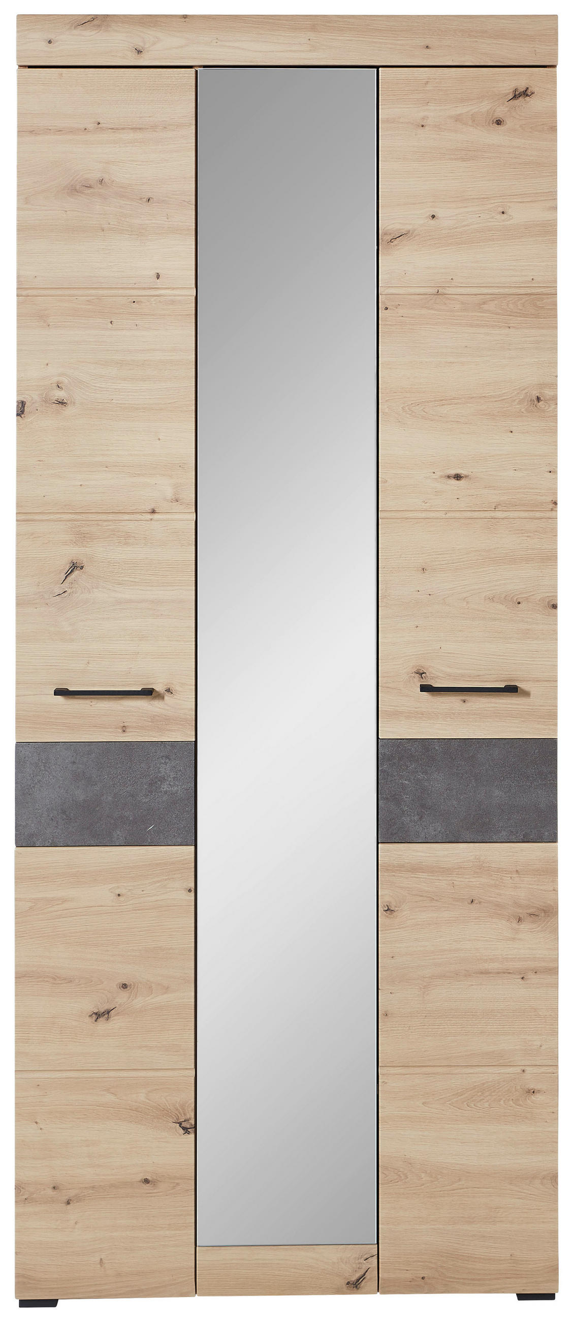 PŘEDSÍŇOVÁ SESTAVA, 282/201/40 cm - šedá/dub artisan, Design, kompozitní dřevo/sklo (282/201/40cm) - Voleo