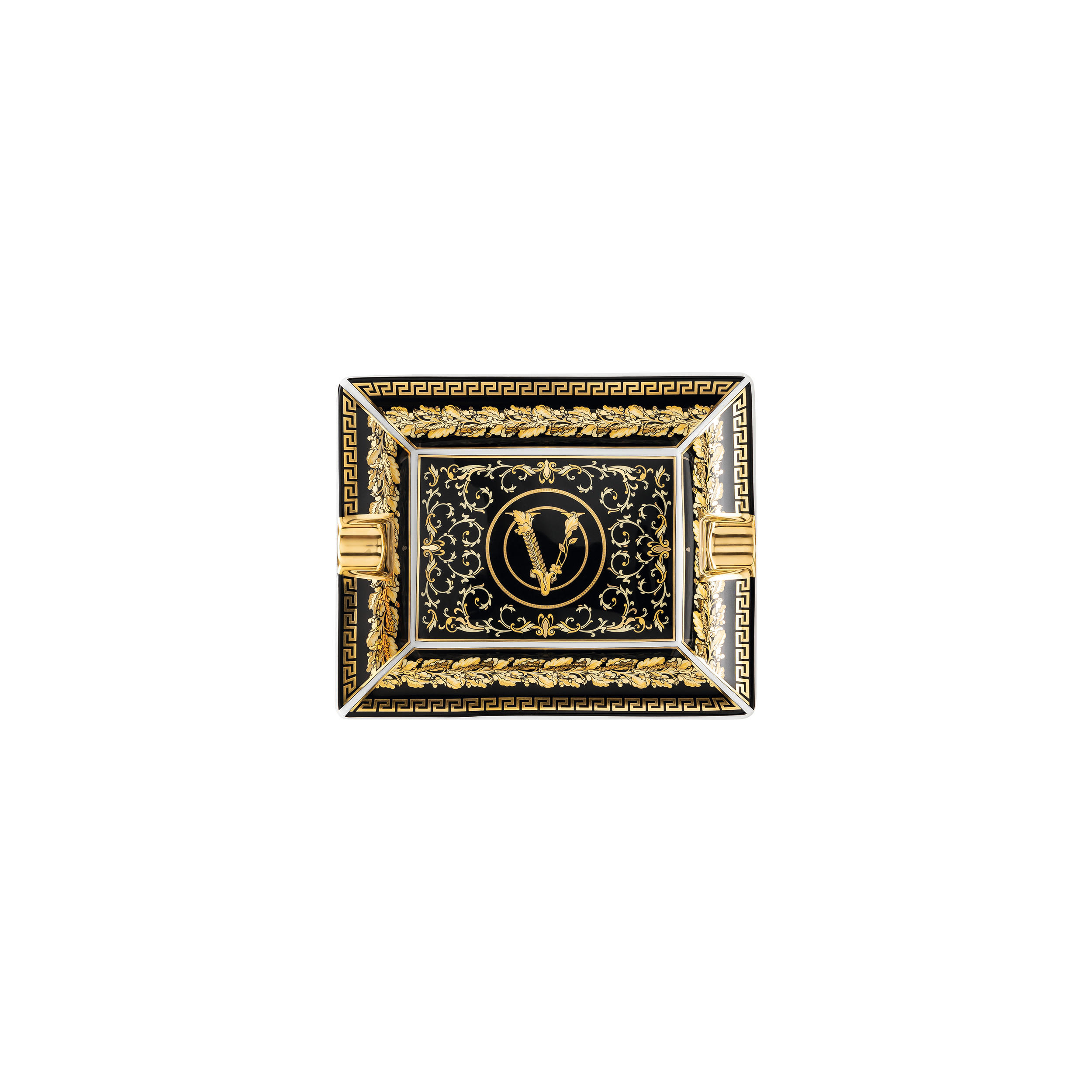 PEPELJARA keramika VITRUS GALA BLACK - zlatne boje/crna, Basics, keramika (13/8/2cm) - Versace