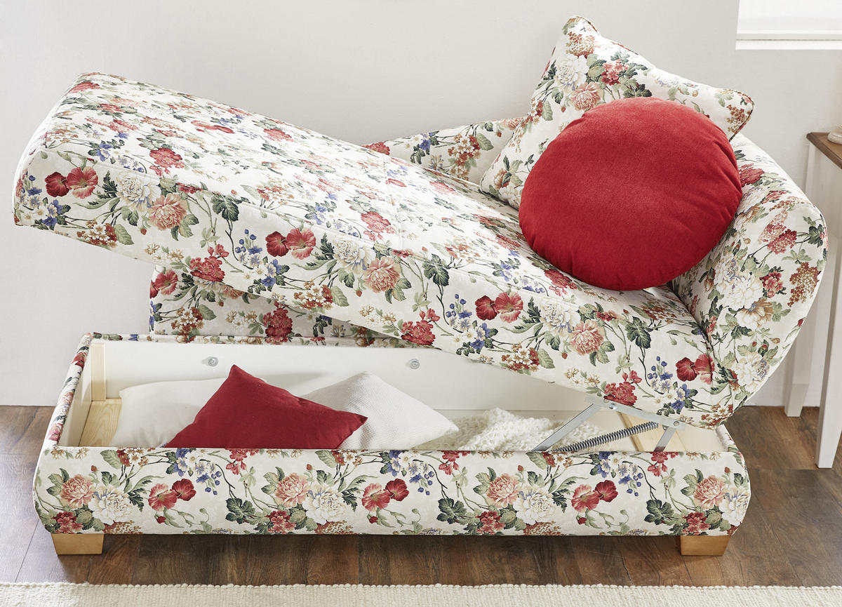 RÉCAMIERE Multicolor, Weiß Flachgewebe  - Eichefarben/Multicolor, LIFESTYLE, Textil (176/85/88cm) - Xora