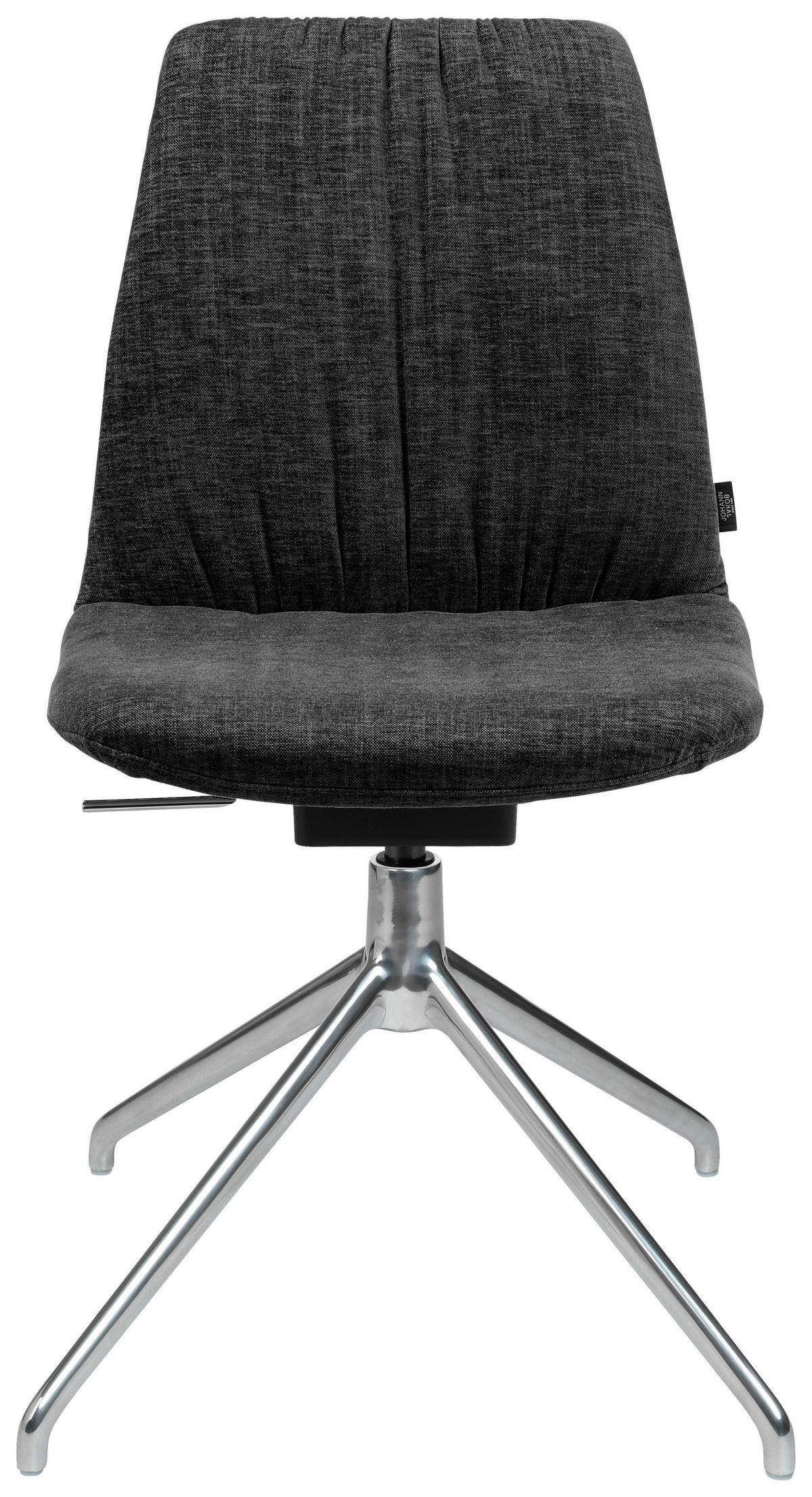STUHL  in Stahl Velours  - Anthrazit, Design, Textil/Metall (46/81,5-84,5/55cm) - Johann Jakob
