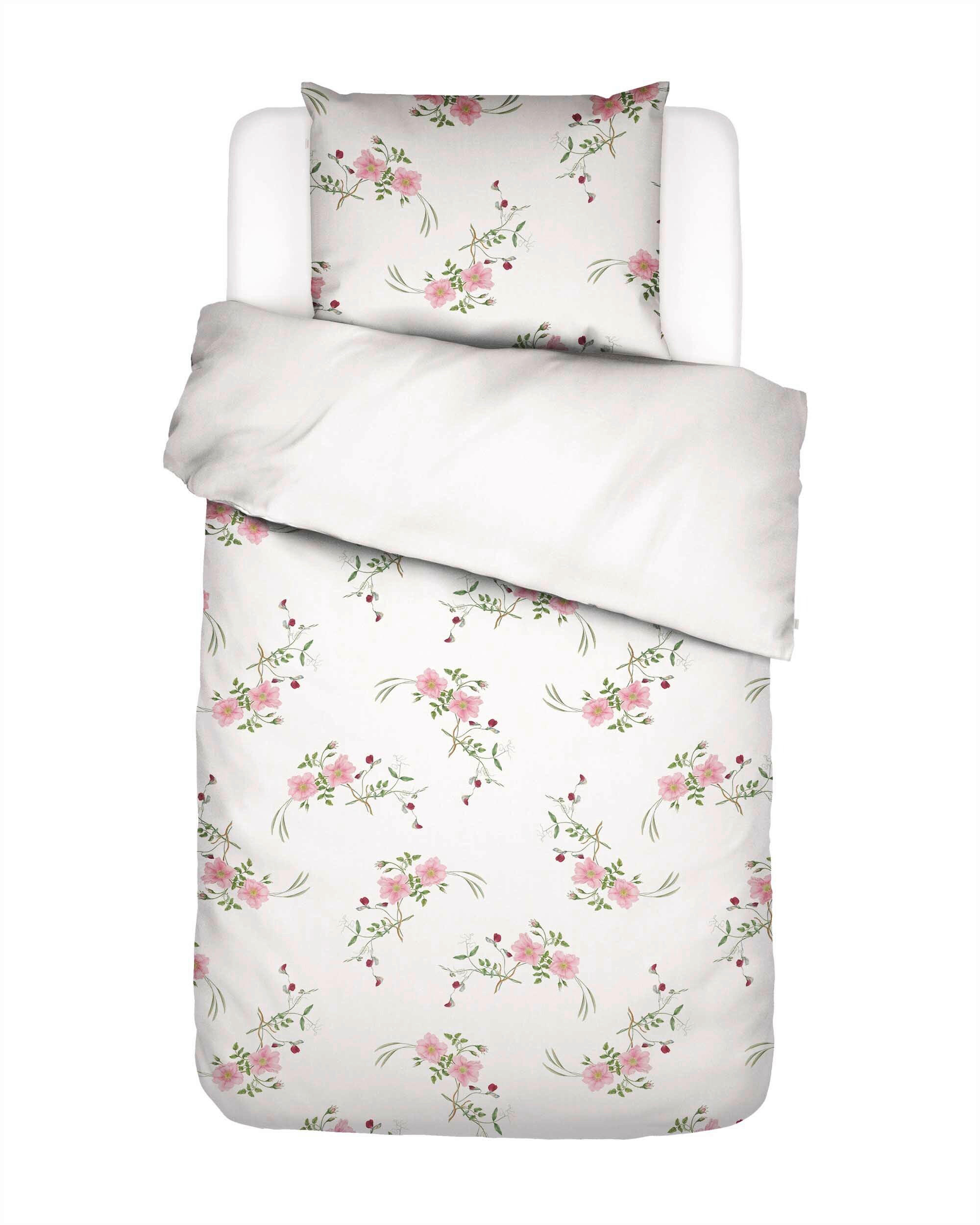 POSTELJNINA 135/200 cm saten bela  - bela, Konvencionalno, tekstil (135/200cm) - Essenza