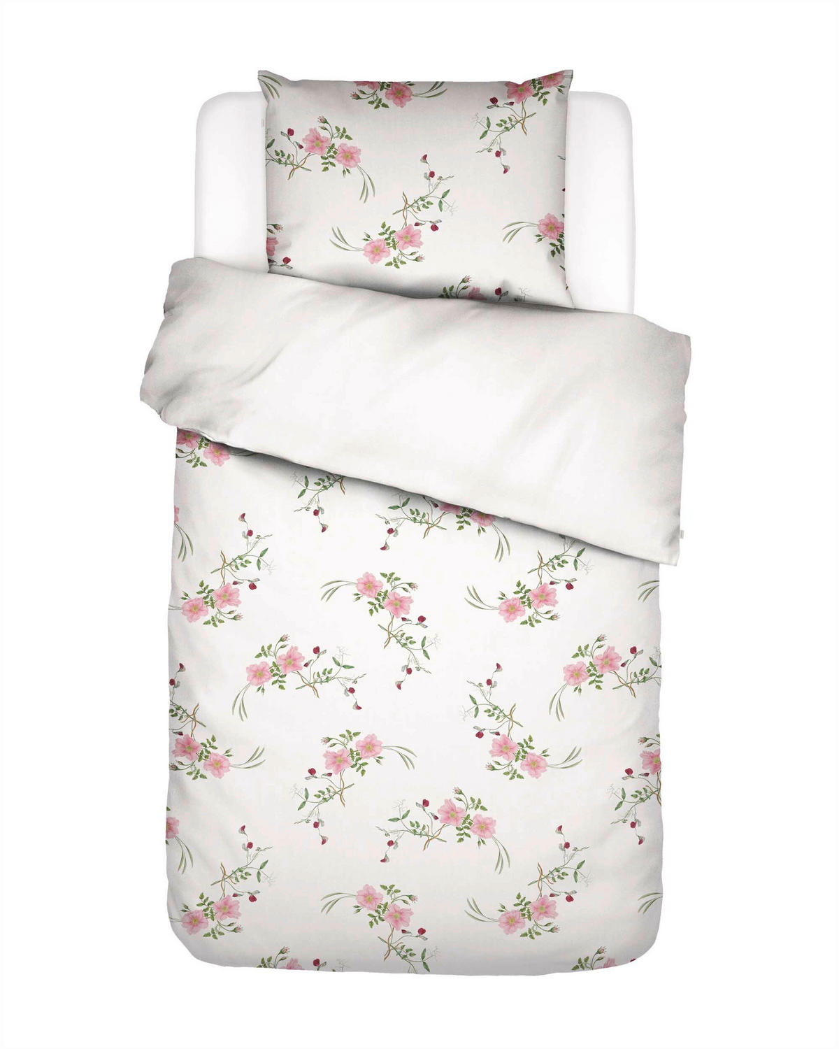 POSTELJNINA 135/200 cm saten bela  - bela, Konvencionalno, tekstil (135/200cm) - Essenza