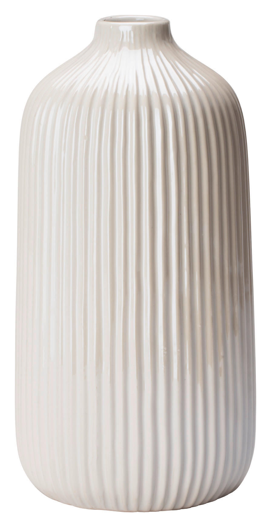 VASE 21,5 cm  - Weiß, Design, Keramik (10,5/21,5cm) - Ambia Home