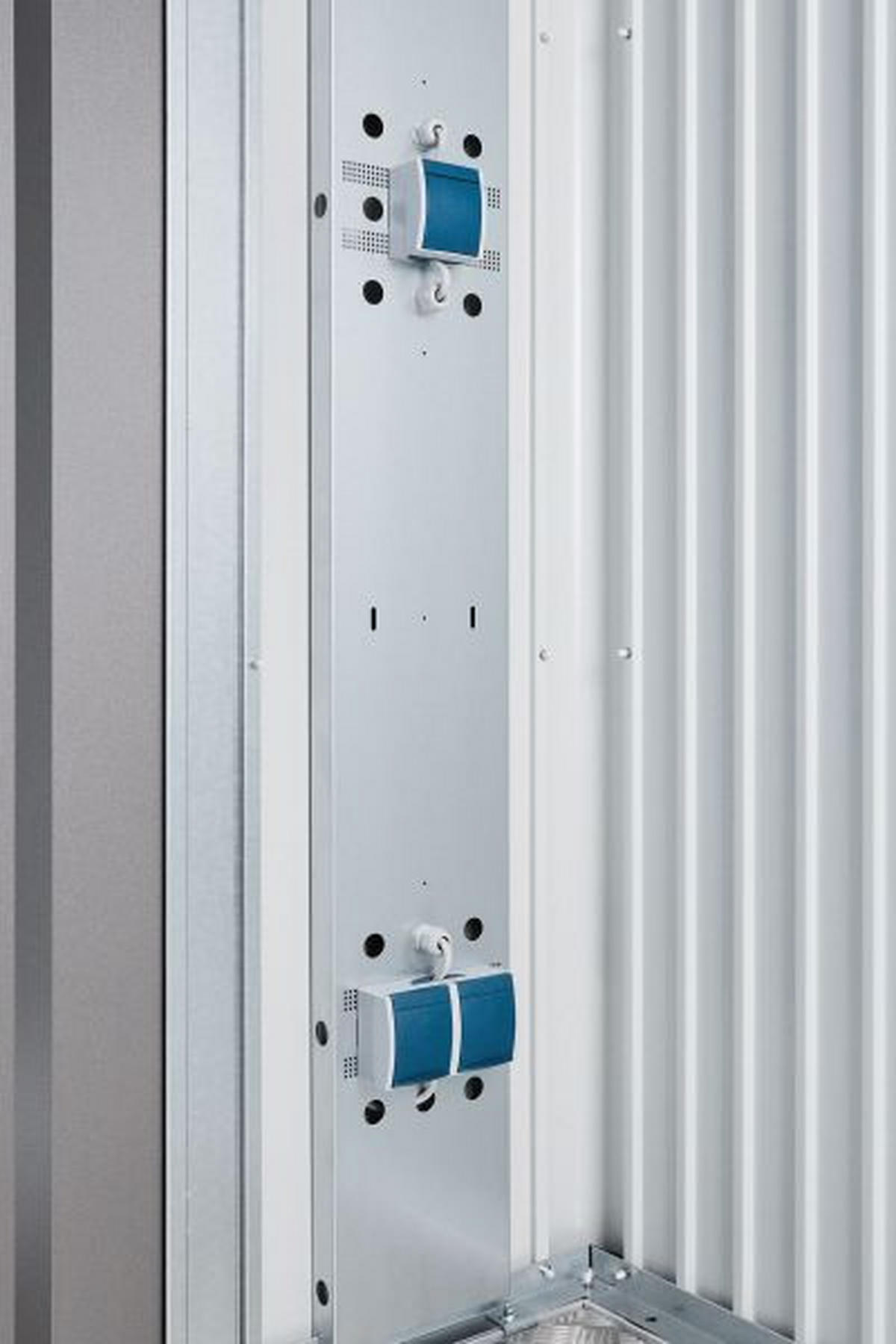 ELEKTRO-MONTAGEPANEEL 28/190/6 cm  - Silberfarben, Design, Metall (28/190/6cm) - Biohort