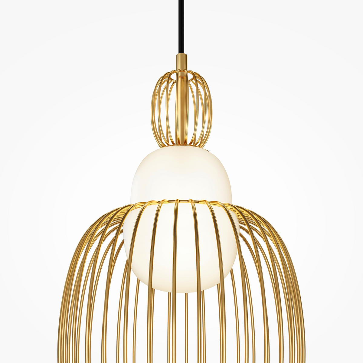 PENDELLAMPA Levitation 25.8/348 cm  - mässingsfärgad, Design, metall (25.8/348cm) - MAYTONI