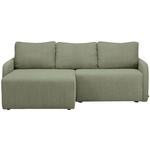 ECKSOFA in Cord Olivgrün  - Schwarz/Olivgrün, KONVENTIONELL, Kunststoff/Textil (217/146cm) - Carryhome