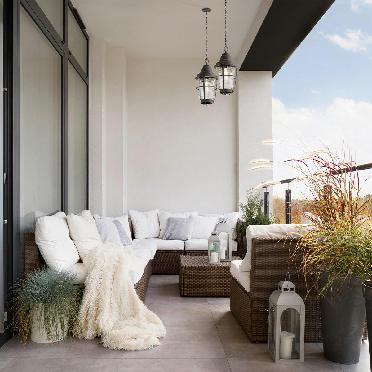 HÄNGLAMPA UTOMHUS Elstead Chance 22.1/55.2 cm  - zinkfärgad, Klassisk, metall/glas (22.1/55.2cm) - Elstead Lighting