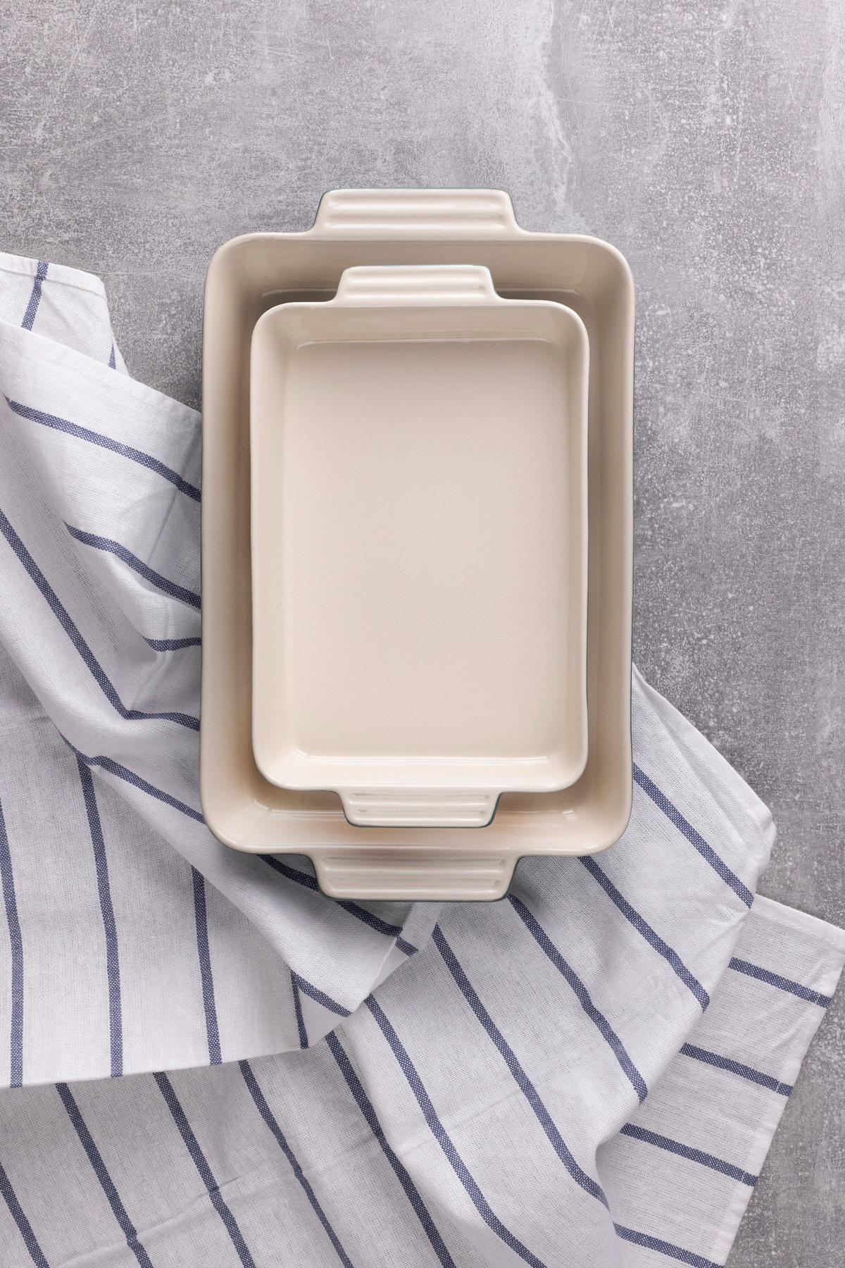 AUFLAUFFORMENSET Keramik Steingut 2-teilig  - Beige/Grün, Basics, Keramik