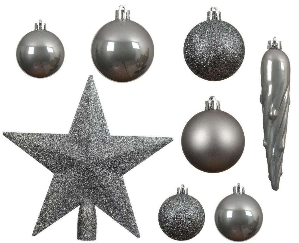 CHRISTBAUMKUGEL-SET  - Basics (8,00/8,00/8,00cm)