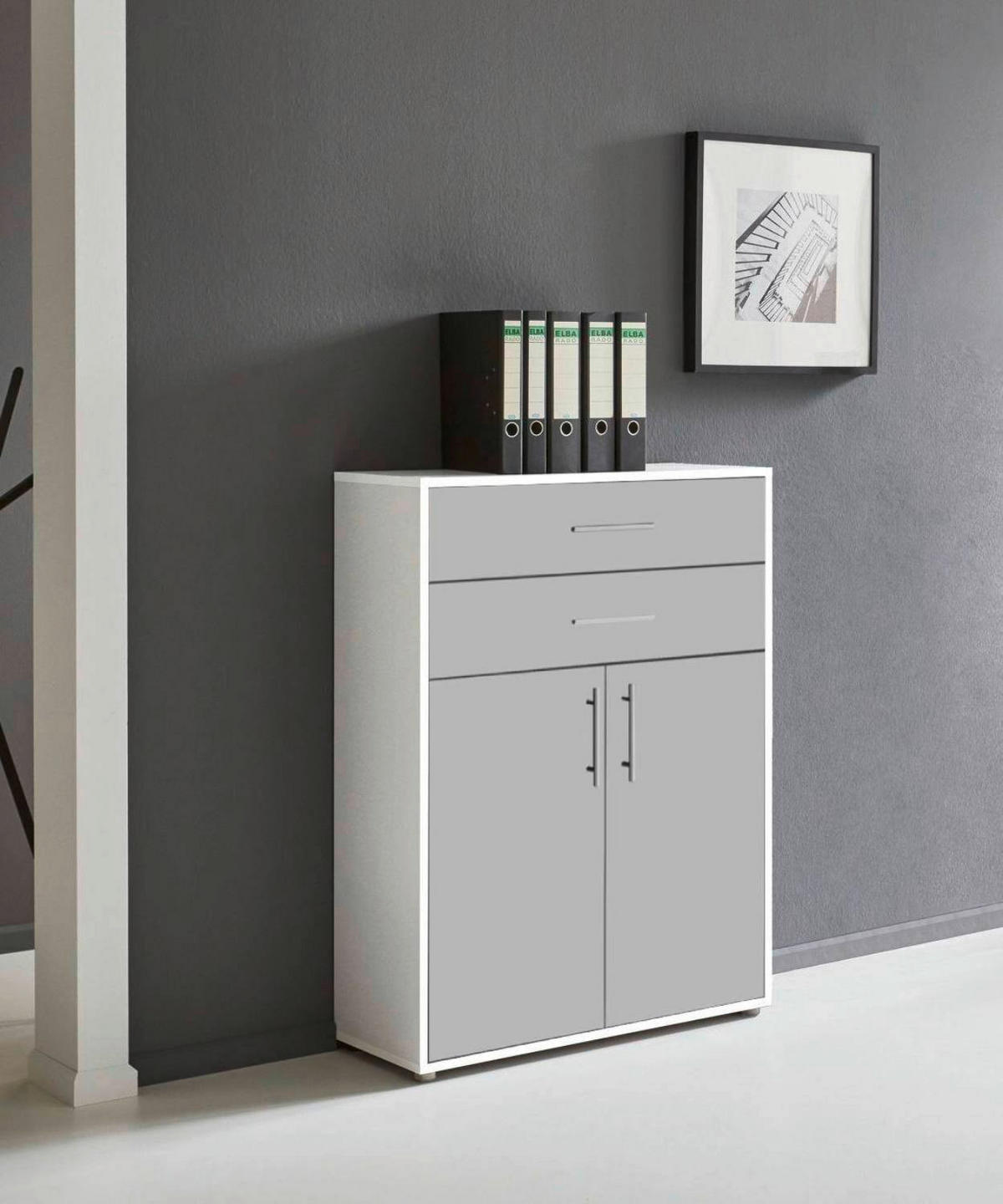 AKTENSCHRANK 84,4/113,6/33 cm  - Hellgrau/Weiß, LIFESTYLE, Holzwerkstoff (84,4/113,6/33cm) - MID.YOU