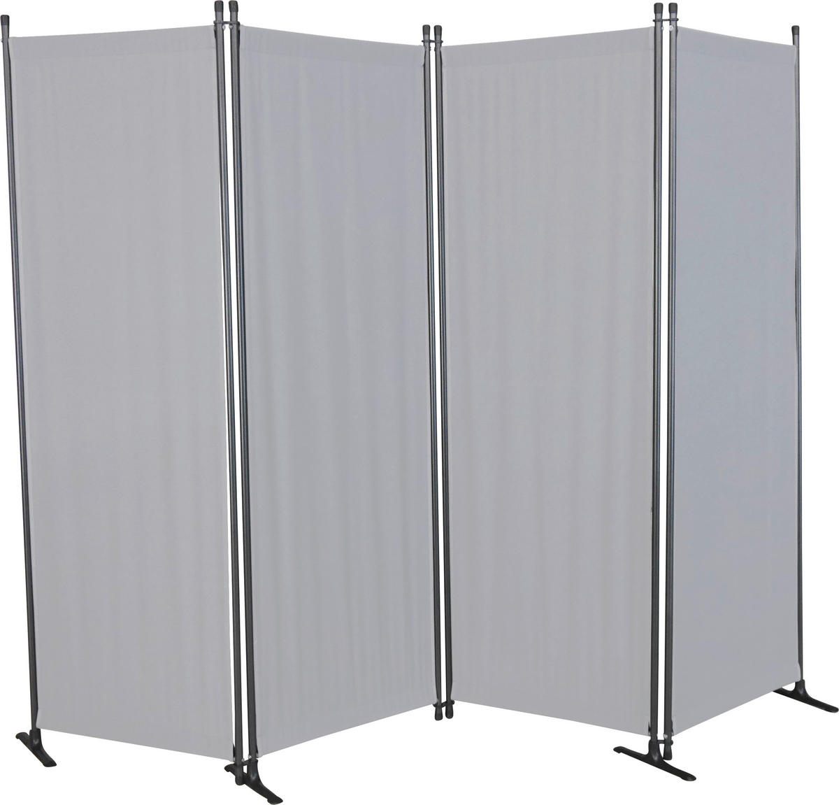 SICHTSCHUTZ - Hellgrau/Grau, Basics, Textil/Metall (220/165/25,2cm) - Boxxx