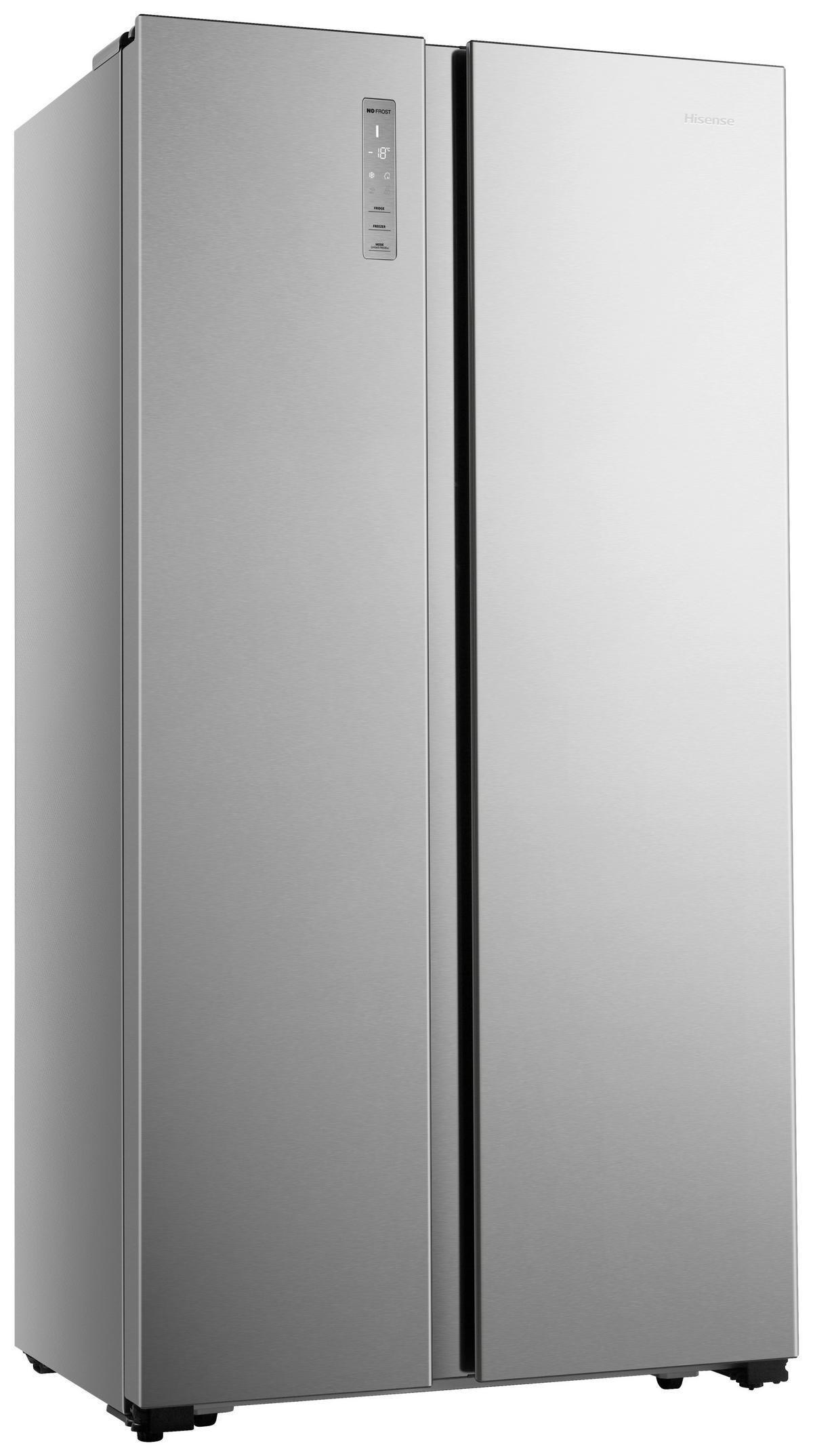 SIDE-BY-SIDE 91/178,6/64,3 cm RS677N4BIE  - Edelstahlfarben, MODERN, Kunststoff/Metall (91/178,6/64,3cm) - Hisense