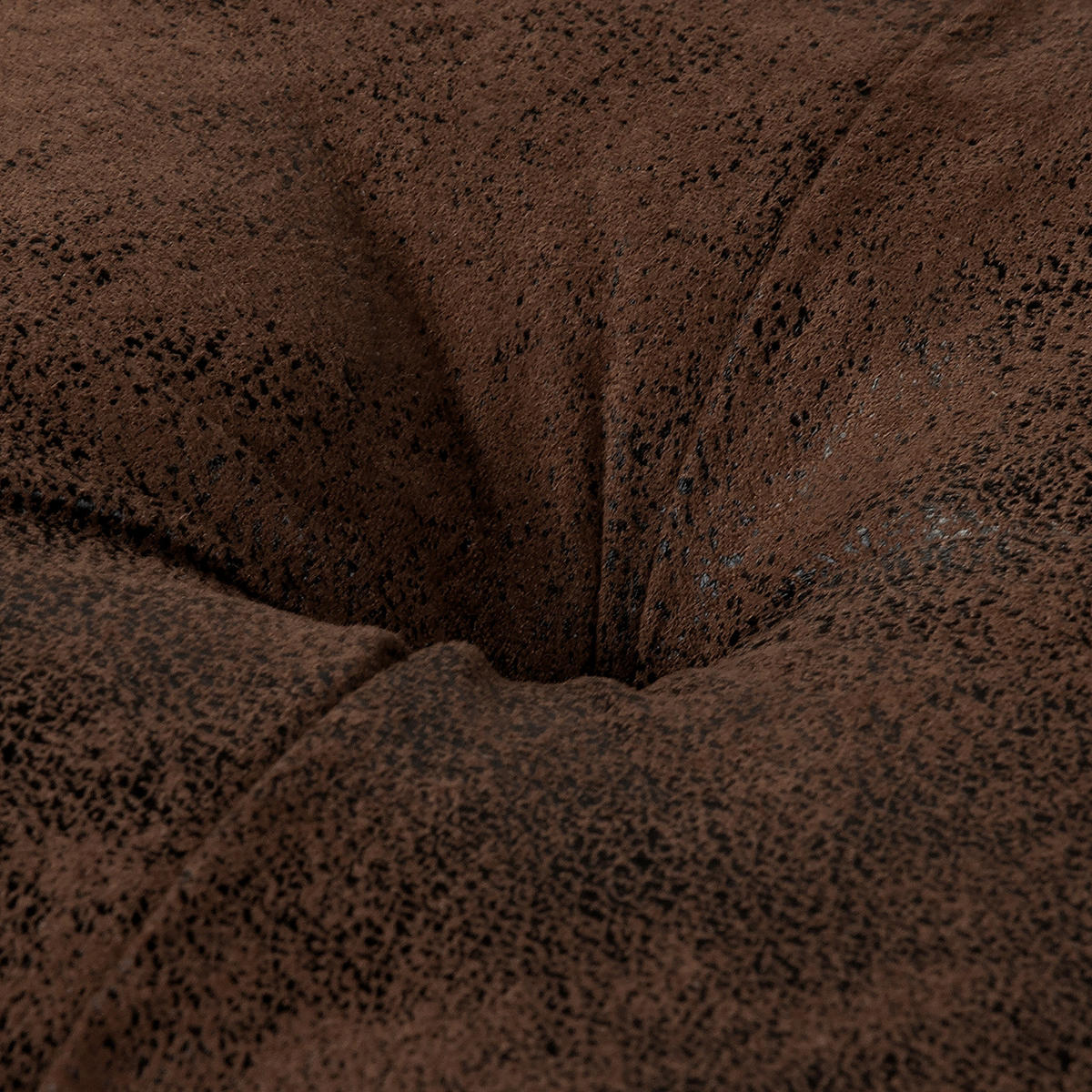 HOCKER Pako Lederlook Dunkelbraun  - Dunkelbraun/Braun, Design, Holz/Textil (80/45/80cm) - Livetastic