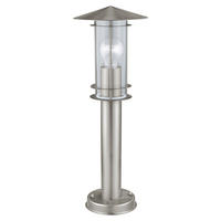 WEGELEUCHTE - Klar/Edelstahlfarben, Basics, Glas/Metall (17,5/50cm) - Eglo