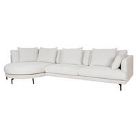 SOFFA i cremefärgad, svart  - svart/cremefärgad, Basics, metall/trä (340/85/100/165cm) - Johann Jakob