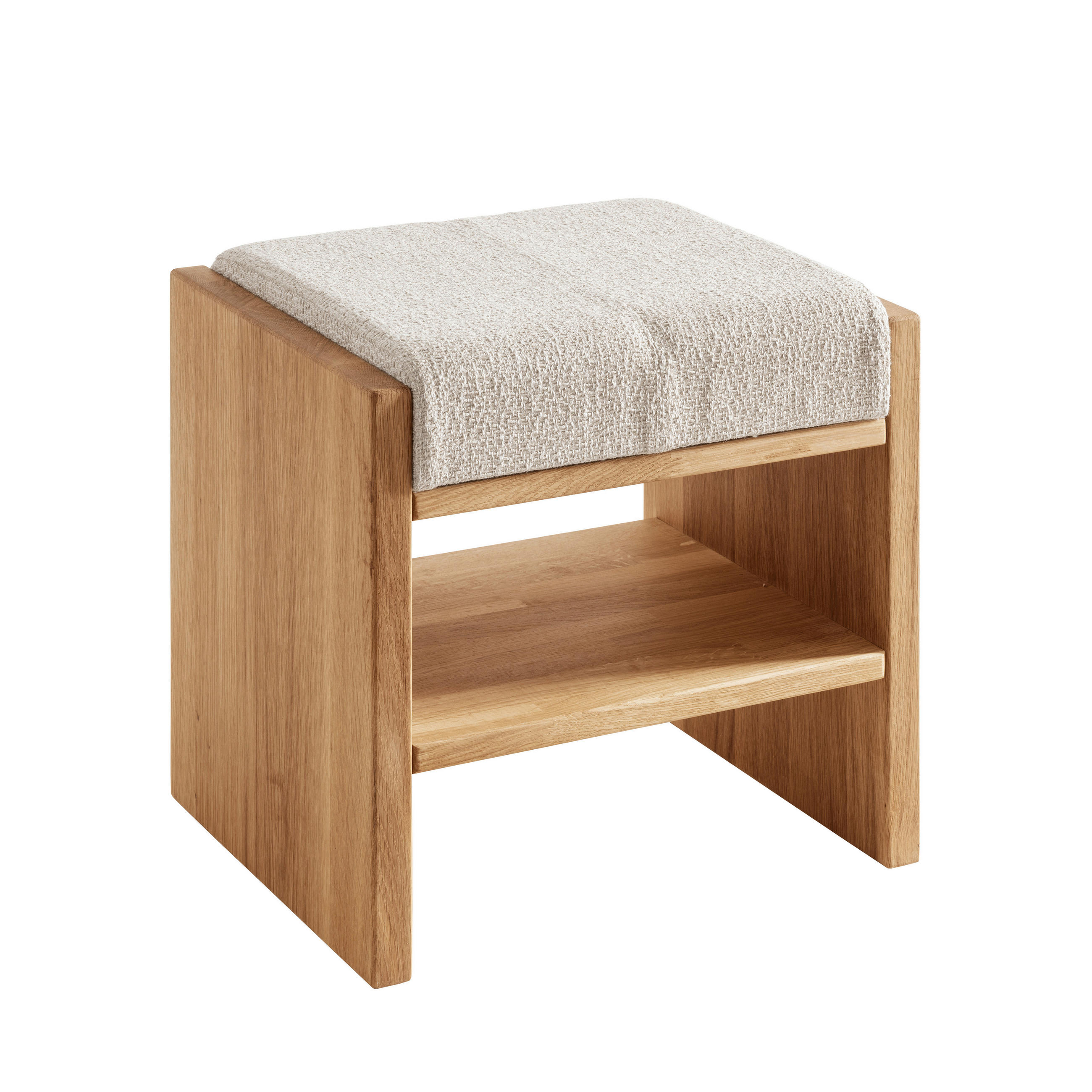 GARDEROBENBANK  in 44/40/35 cm  - Eichefarben/Beige, Natur, Holz/Textil (44/40/35cm) - Linea Natura