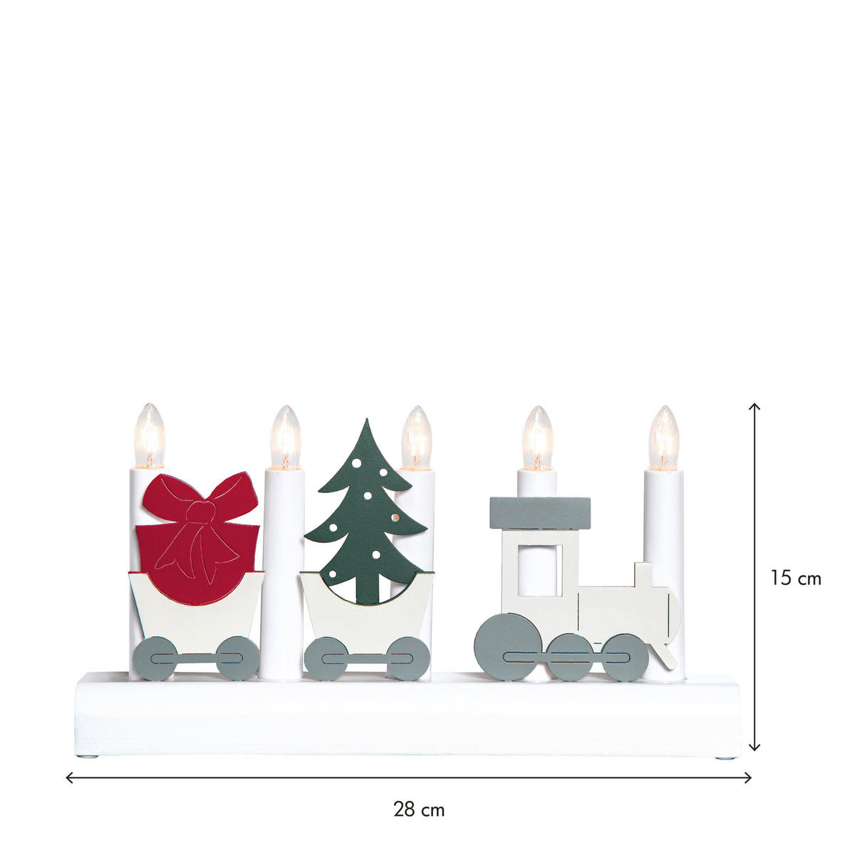 LED-DEKOLEUCHTE 28/5,5/15 cm  - Multicolor/Weiß, Basics, Holz/Kunststoff (28/5,5/15cm) - Eglo