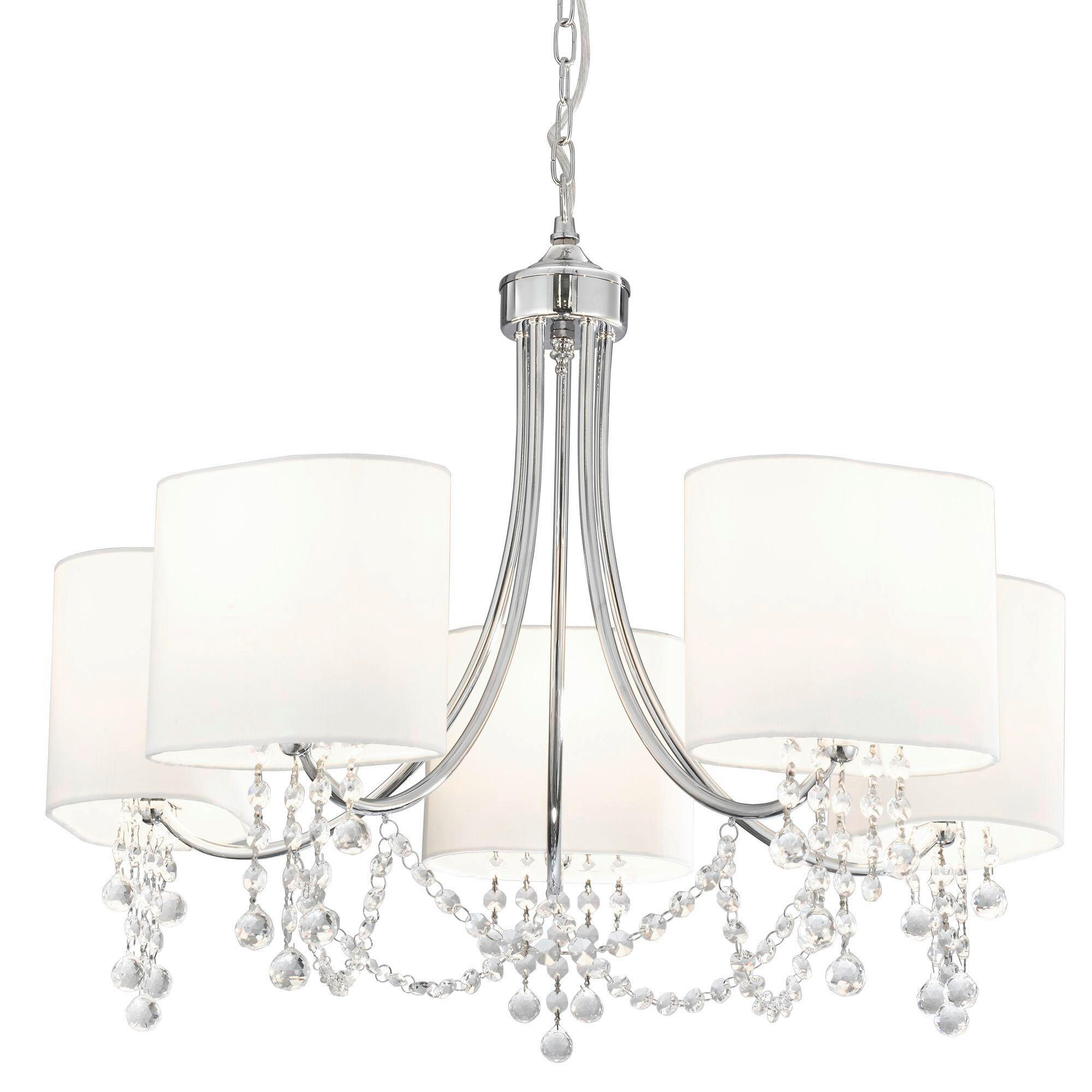 TAKKRONA Nina 64/106 cm  - vit/kromfärg, Design, metall/glas (64/106cm)
