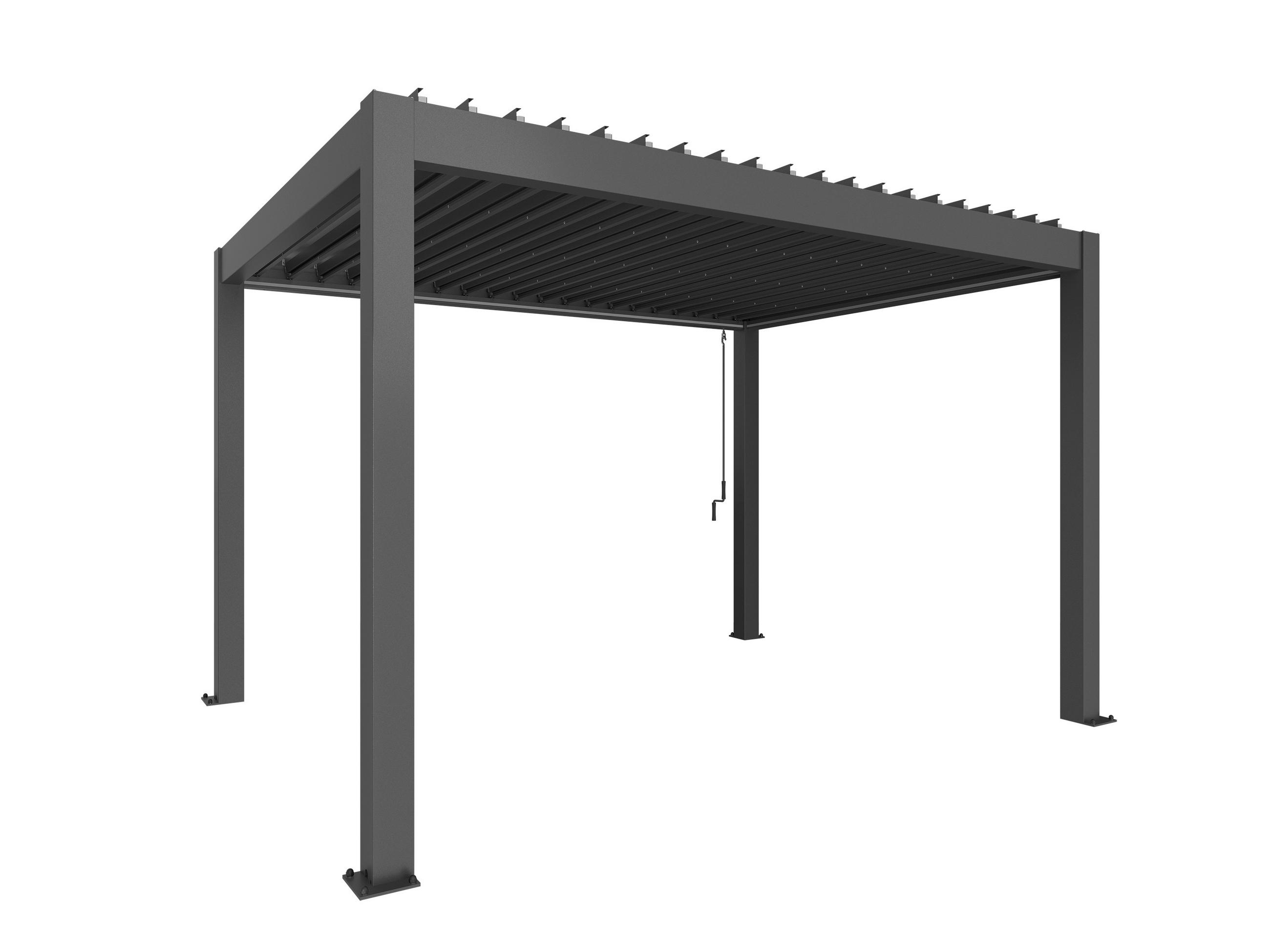 PAVILLON - Dunkelgrau, Design, Metall (404,5/264/312cm) - Biohort