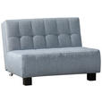 SCHLAFSOFA in Hellblau  - Schwarz/Hellblau, Design, Textil/Metall (125/92/102cm) - Novel